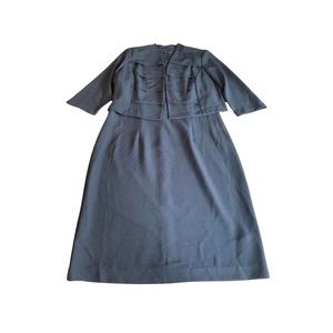 DN Design Vintage Black 2-Piece Dress & Jacket Set